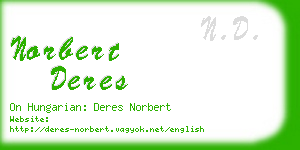 norbert deres business card